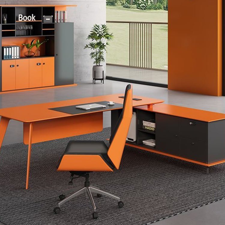 Stylish Executive Desk - Nordic Rounded Design - Maoters