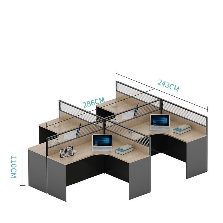 Versatile Aluminum Alloy Desk with Screen Partition - Maoters