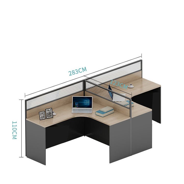 Versatile Aluminum Alloy Desk with Screen Partition - Maoters