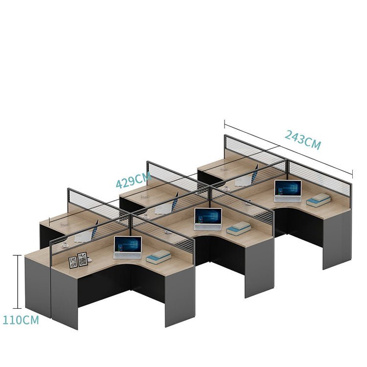 Versatile Aluminum Alloy Desk with Screen Partition - Maoters