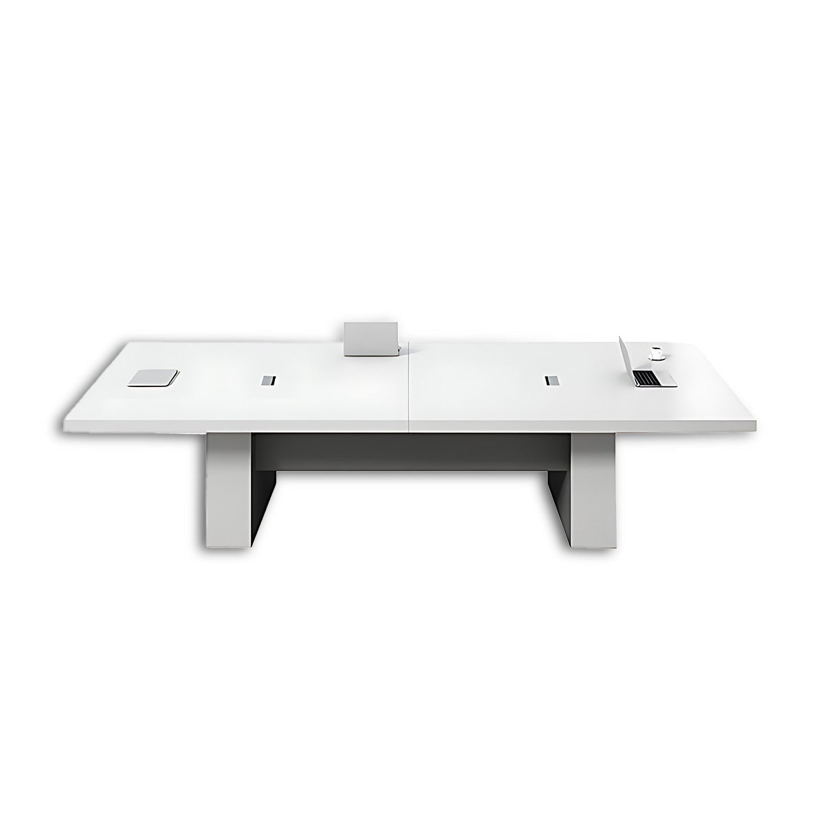 Warm White Minimalist Large Conference Table - Maoters - Maoters