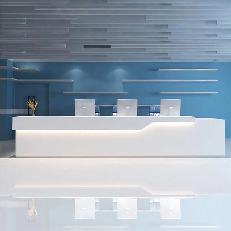 White Lacquered Company Reception Desk - Maoters - Maoters