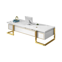 White Lacquered Executive Desk - Maoters - Maoters