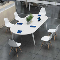 White Oval Conference Table - Maoters - Maoters