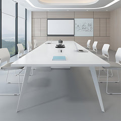 White Rectangular Conference Table – Maoters - Maoters