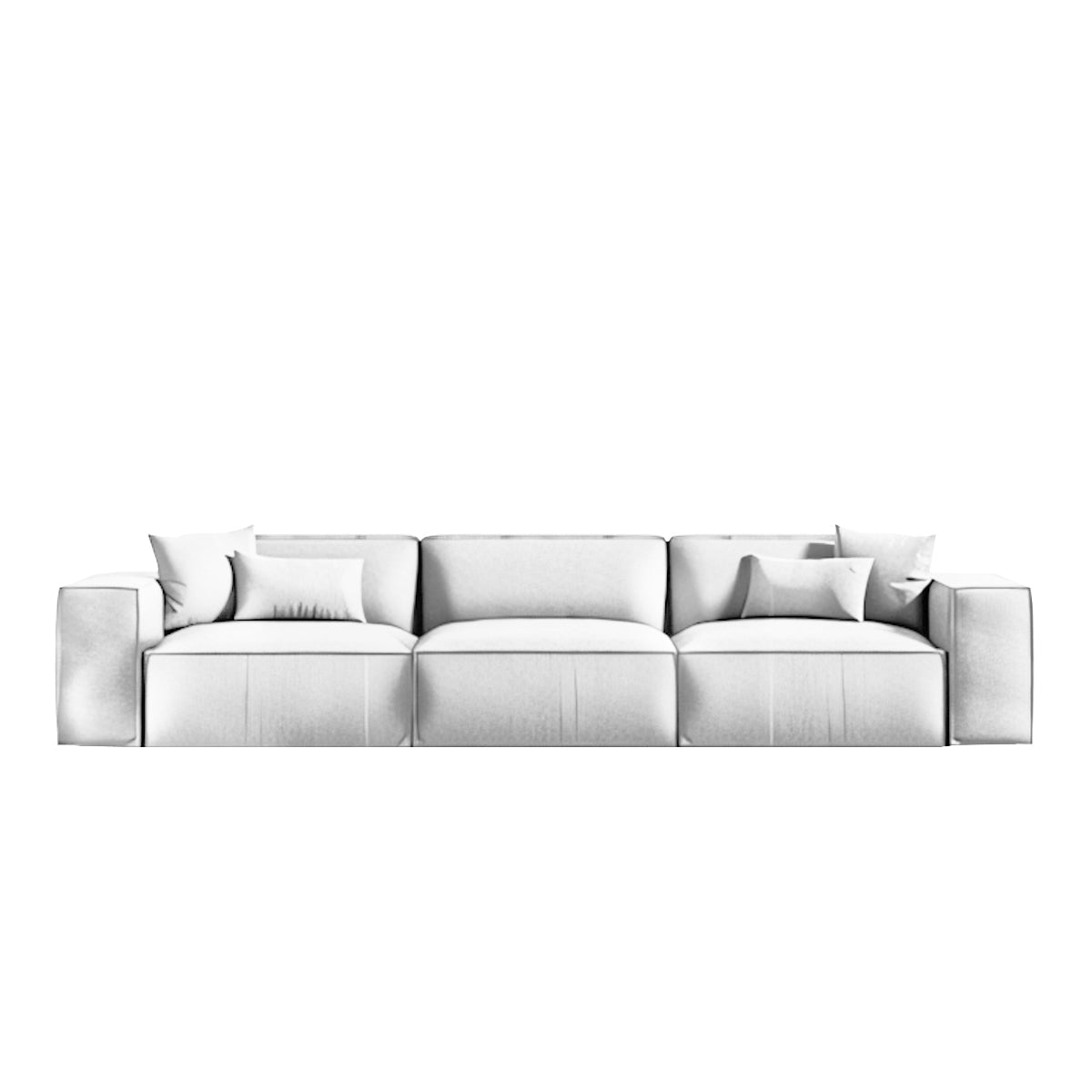 Wide Armrests Velvet Luxury Sofa - Maoters