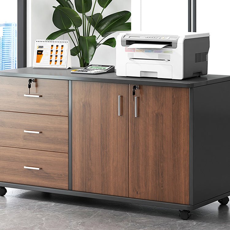 Wooden Office File Cabinet with Lock - Maoters - Maoters