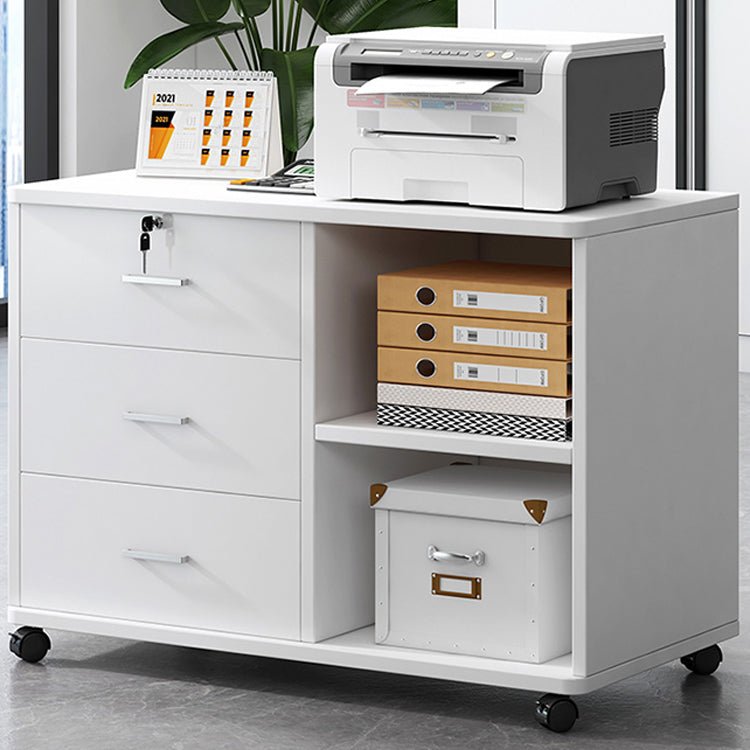 Wooden Office File Cabinet with Lock - Maoters - Maoters